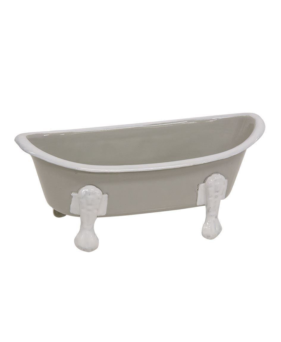 Light Gray Iron Bathtub Soap Dish