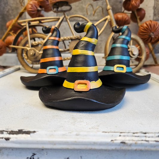 Ceramic Witch Hat Decoration, Small Halloween Tiered Tray Decor, Witch Decor, Halloween Hocus Pocus Inspired Decor, Halloween Shelf Set up