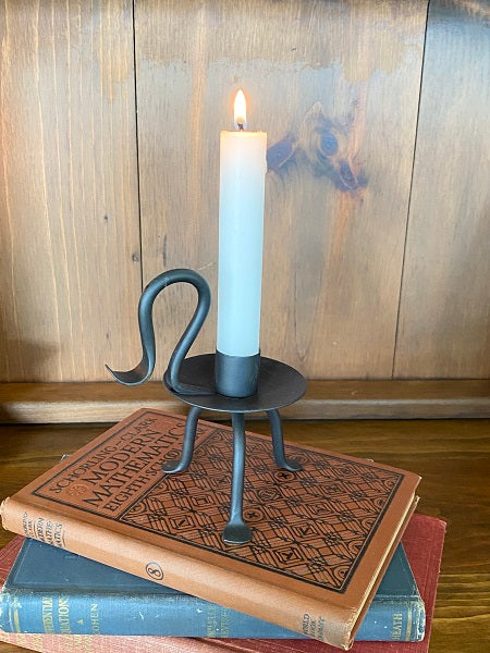Ross Candle Holder, Black Vintage Style Taper Candlestick