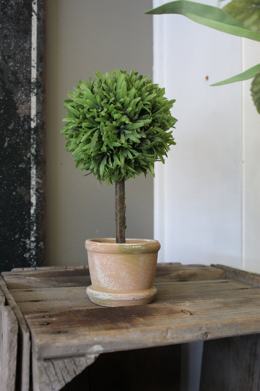 Small Topiary small tree in pot, faux Potted Tree, Fake Potted Plant