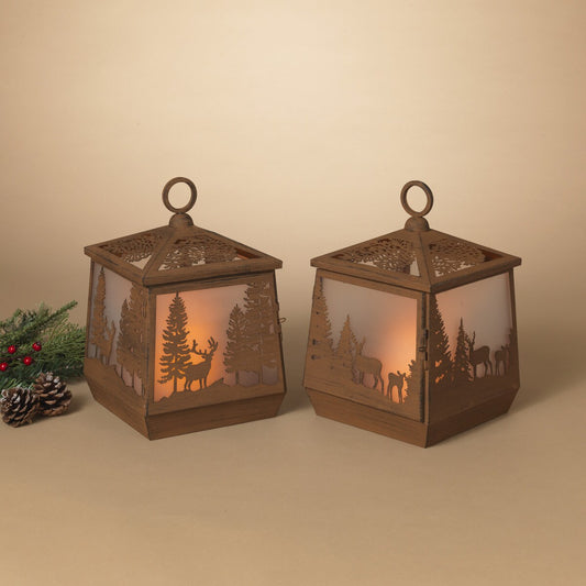 Lighted Holiday LED Candle Lantern