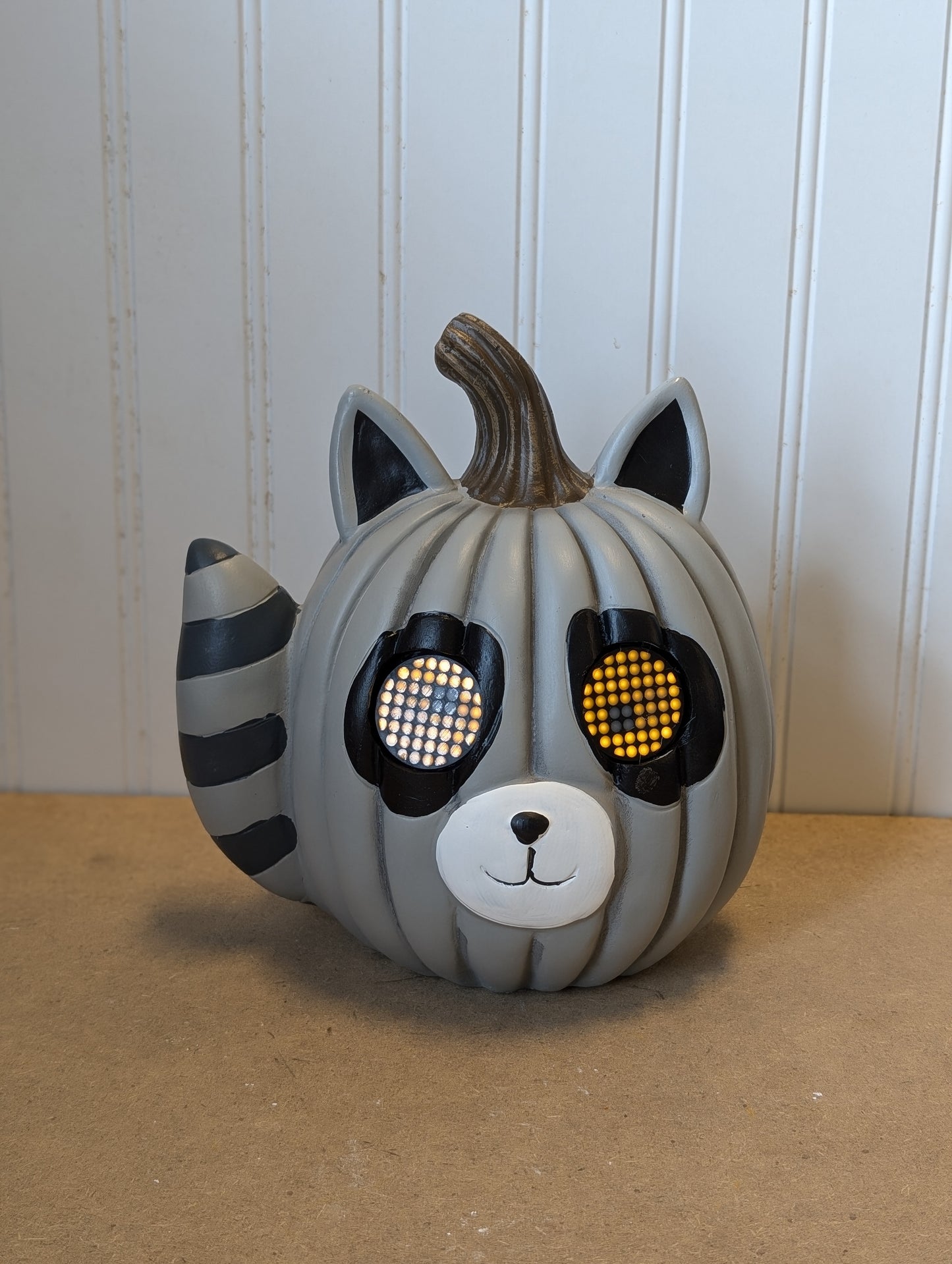 8.4"H Battery Operated Lighted Resin Pumpkin Critter with Moving Eyes