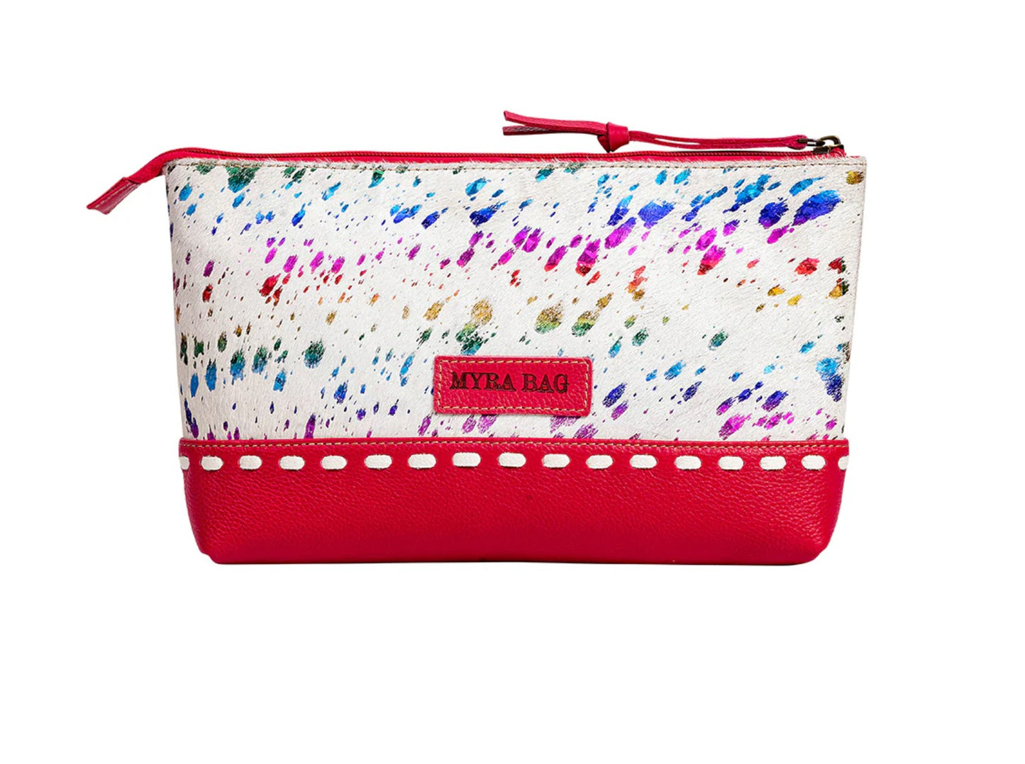 Rojo Ryders Pink Pouch Myra Hairon Makeup Case, Travel Pouch or Wallet