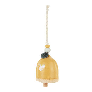 Winnie The Pooh Bell Chime - Love , Mini Stoneware yellow bell chime