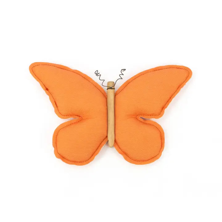 Orange Plush Hanging Butterfly, Apricot Coral Butterfly, Butterfly Bowl Filler