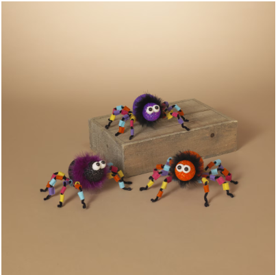 Light Up Whimsical Spiders - 8" Bendable LED Decor