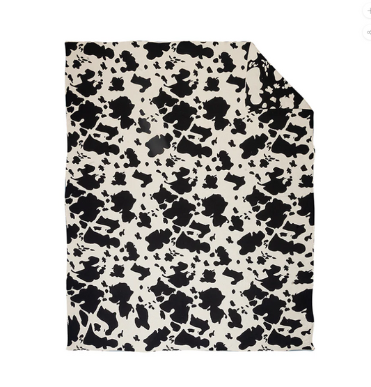 Cow Print Throw Blanket, Myra Throw Rustic Charm Throw