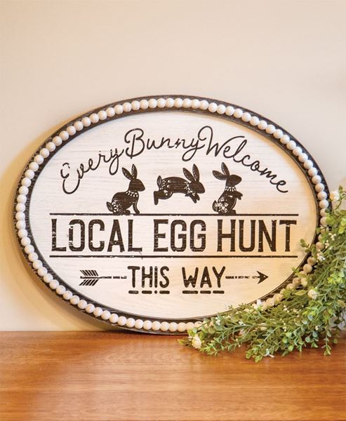 Local Egg Hunt Bead Sign