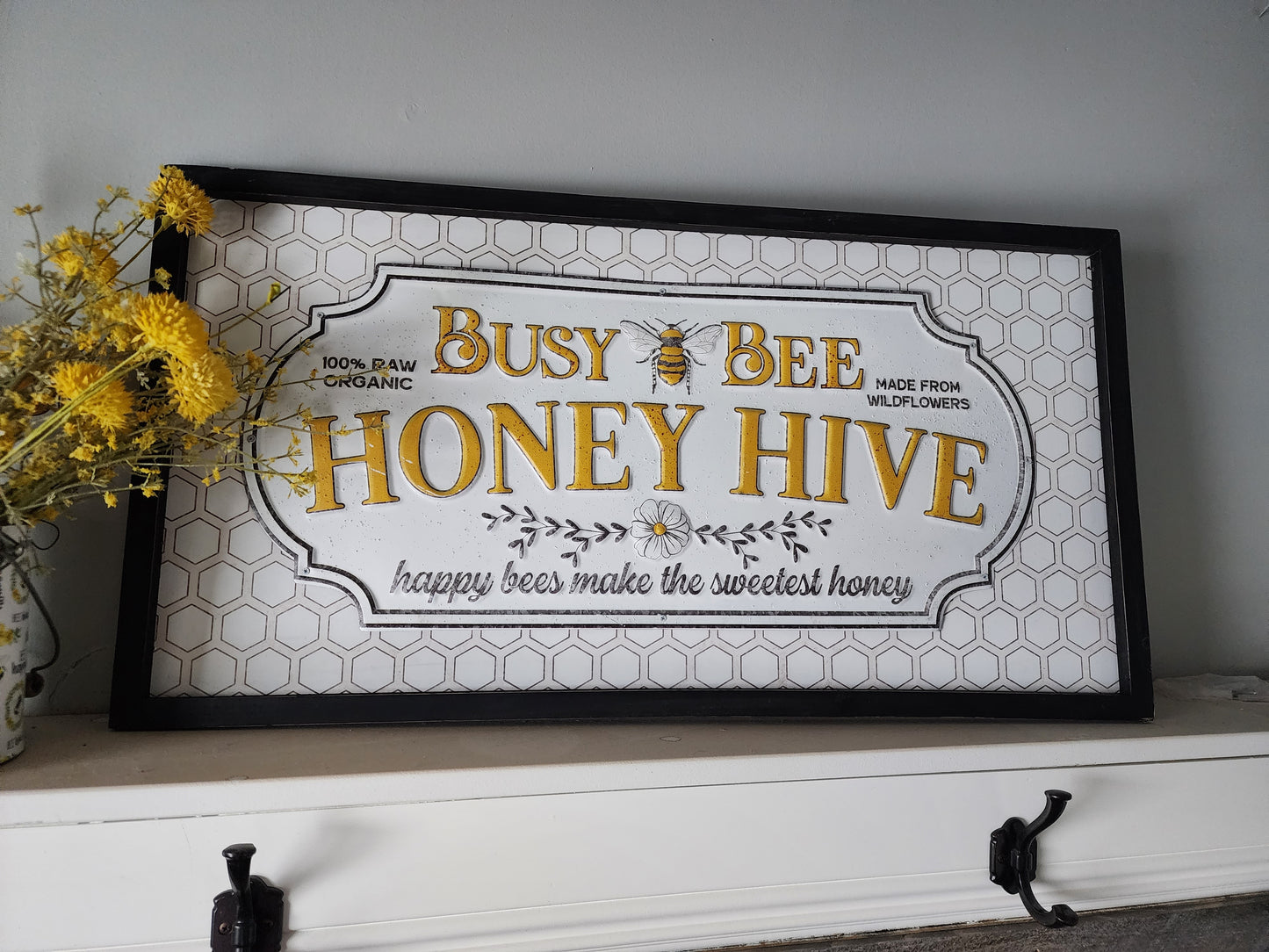 Busy Bee Honey Hive Sign