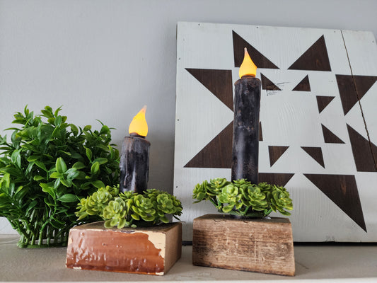 3" Mini Stonecrop Candle RingIntricate rosette-like succulents give a wonderful sense of texture and a great pop of color to displays year-round. 3? | 1.5 inner. materials: plastic, plastic base. *featured w/ 3? Alette Candle Holder, HM 5233 sold separate